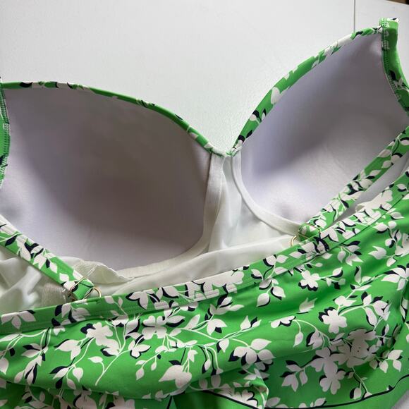 Draper James Lands End One Piece Swimsuit Bathing suit Women 16 Green NEW Swim - Picture 8 of 11